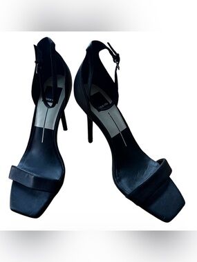 🖤Dolce Vita Black Halo Ankle-Strap Square-Toe Strappy Stilettos 7.5💃🏻